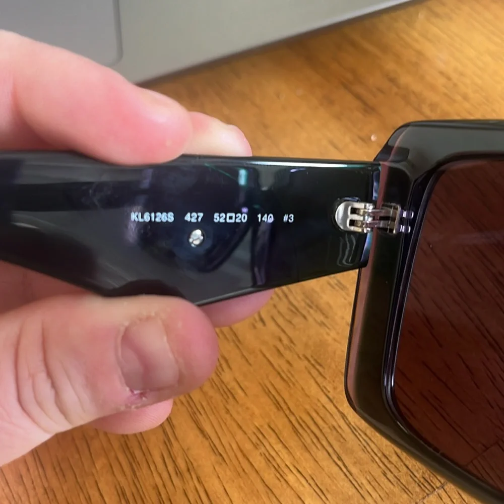 Karl Lagerfeld Oversized Square Sunglasses in Dark Green with Gradient Lenses - Picture 4 of 6